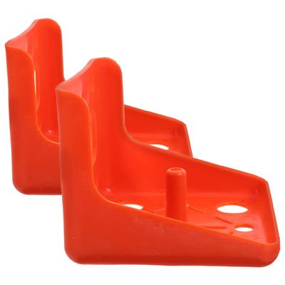 Sewroro 2-Pack Red PE Livestock Salt Lick Holders for Sheep and Goats