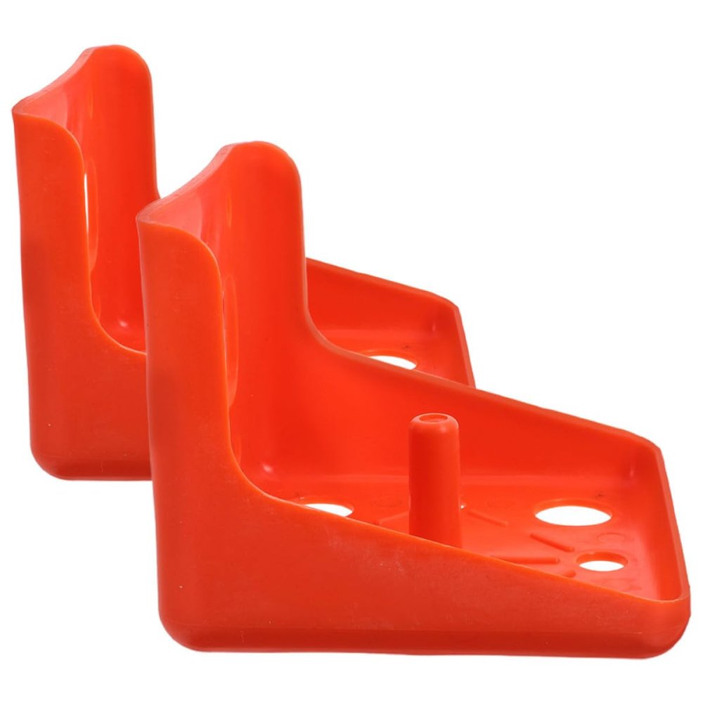 Sewroro 2-Pack Red PE Livestock Salt Lick Holders for Sheep and Goats