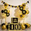 QIFU 40th Birthday Decorations for Men, 25-Piece Black and Gold Set view 1
