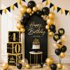 QIFU 40th Birthday Decorations for Men, 25-Piece Black and Gold Set view 3