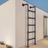 Black Indoor Freestanding Bunk Bed Ladder, Metal Iron Fire Escape Ladder, 190 cm/75 in view 1