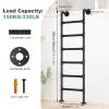 Black Indoor Freestanding Bunk Bed Ladder, Metal Iron Fire Escape Ladder, 190 cm/75 in view 2