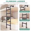 Black Indoor Freestanding Bunk Bed Ladder, Metal Iron Fire Escape Ladder, 190 cm/75 in view 3