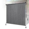 Shade&Beyond Vertical Awning 2.6 x 1.5 m, HDPE Sun and Privacy Screen with Hand Crank, Sesame view 1