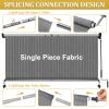 Shade&Beyond Vertical Awning 2.6 x 1.5 m, HDPE Sun and Privacy Screen with Hand Crank, Sesame view 4