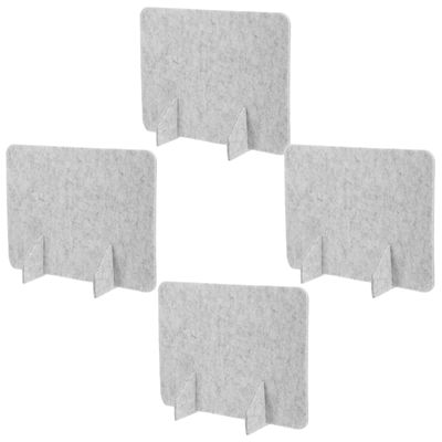 VILLCASE Freestanding Felt Desk Dividers, 4-Piece Set, 30 x 40 cm, Acoustic Panels with Stands
