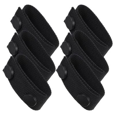 Lurrose Outdoor Belt Loops, 6-Piece Nylon Set, 19 x 2.5 cm, with Snap Buttons for Backpacks and Climbing