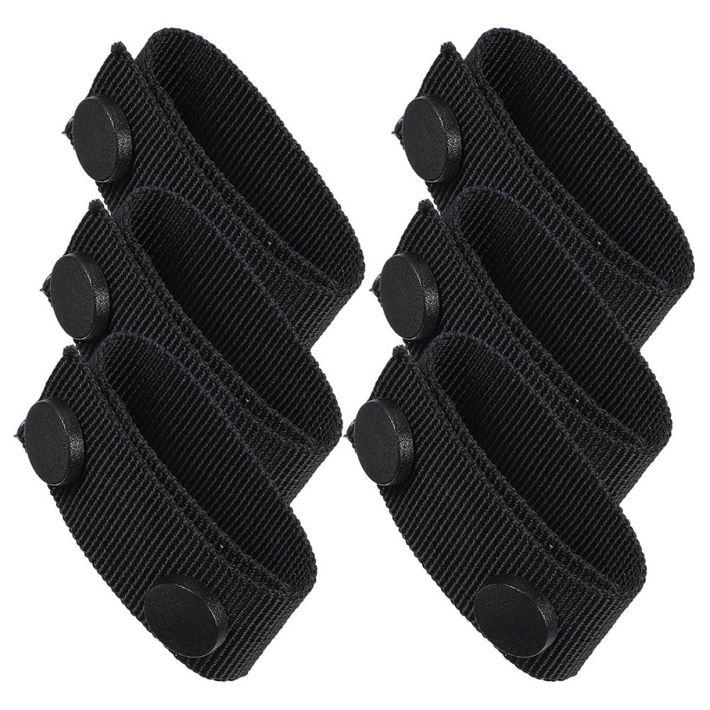 Lurrose Outdoor Belt Loops, 6-Piece Nylon Set, 19 x 2.5 cm, with Snap Buttons for Backpacks and Climbing