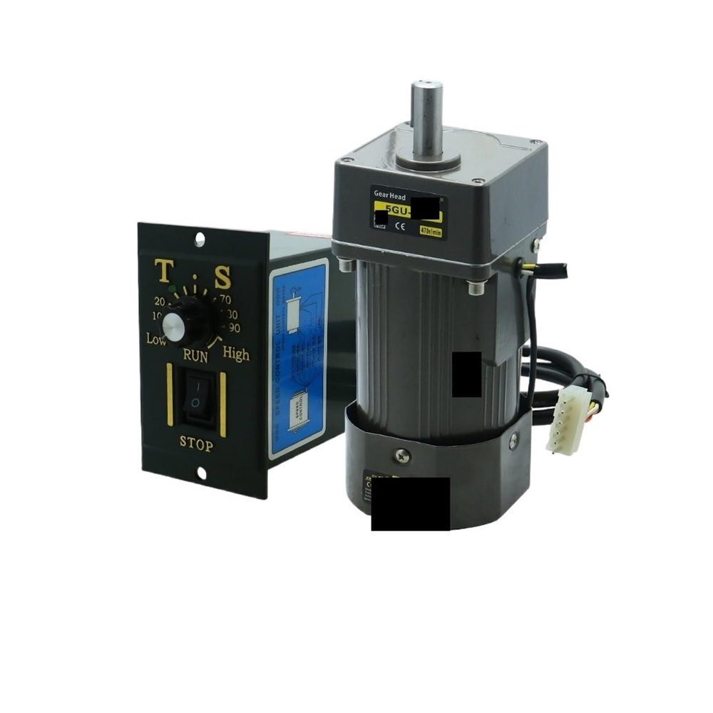 ZXAOMMBEA Single-Phase 120 W AC Motor, 220 V, 50/60 Hz, Asynchronous Induction Motor, 15 mm Shaft, 12 DC Motor (0–38 RPM)