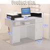 Generic Front Desk Reception Counter, Retail Checkout Counter with Drawers and Cable Management view 2
