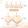 10 Wooden Hearts for DIY Projects + 1 Brush view 2