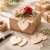 10 Wooden Hearts for DIY Projects + 1 Brush view 3