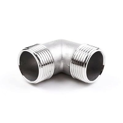 BSP 90-Degree Elbow Pipe Fitting, 304 Stainless Steel Male Thread, 3/8 in