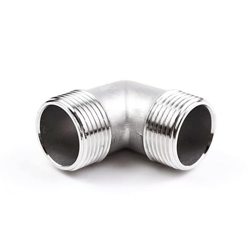 BSP 90-Degree Elbow Pipe Fitting, 304 Stainless Steel Male Thread, 3/8 in