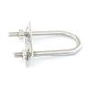 Round Stainless Steel 304 U-Bolts with Nuts and Plates, 4-Pack, Various Sizes (M10 x 50 mm x 150 mm, 2 Sets) view 1