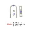 Round Stainless Steel 304 U-Bolts with Nuts and Plates, 4-Pack, Various Sizes (M10 x 50 mm x 150 mm, 2 Sets) view 2