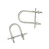 Round Stainless Steel 304 U-Bolts with Nuts and Plates, 4-Pack, Various Sizes (M10 x 50 mm x 150 mm, 2 Sets) view 4