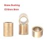 Plain Bearing Sleeves, 210 pcs, 6 mm/8 mm ID, Powder Metallurgy Brass Bushings, 8×12×9 mm, 10 pcs view 2