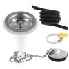 Generic Sink Drain Elbow Fitting – Quick-Connect Adapter with Strainer and Hose view 1