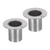 Wardrobe Rod End Supports, 2 pcs, Stainless Steel, Flange Rod Socket for Wall or Ceiling Installation (28 mm) view 2