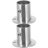 Wardrobe Rod End Supports, 2 pcs, Stainless Steel, Flange Rod Socket for Wall or Ceiling Installation (28 mm) view 4