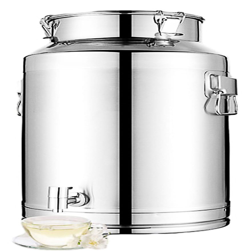 Stainless Steel Liquid Container with Tap for Beverages, Juices, or Sauces