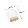MALUGOGO 4-Piece Glass Display Domes with Creative Design and Khaki Bases view 2