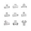 3-Way T Pipe Fitting with Female Thread, 304 Stainless Steel, BSP 1/4"–1-1/2", 1-Pack view 1