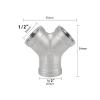 3-Way T Pipe Fitting with Female Thread, 304 Stainless Steel, BSP 1/4"–1-1/2", 1-Pack view 2