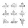 3-Way T Pipe Fitting with Female Thread, 304 Stainless Steel, BSP 1/4"–1-1/2", 1-Pack view 3