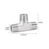 3-Way T Pipe Fitting with Female Thread, 304 Stainless Steel, BSP 1/4"–1-1/2", 1-Pack view 4