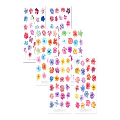 Colorful Flower Sticker Set