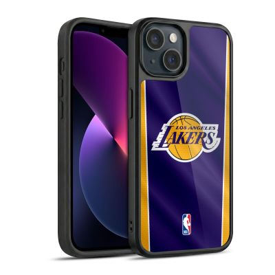 Head Case Designs Official NBA Vertical Banner Los Angeles Lakers Gel Armour Case [Military-Grade Protection] for Apple iPhone 13