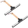 2-Piece Glass Squeegee Set with Wooden Handles for Bathroom and Window Cleaning view 1