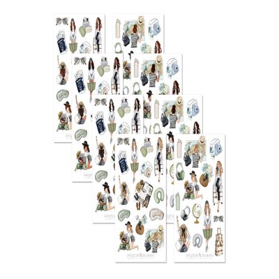 Girls Vacation Sticker Set