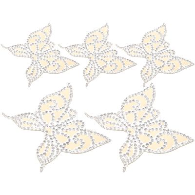 LIGHTAOTAO Rhinestone Butterfly Iron-On Patch - 5 Pieces