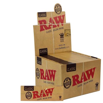 8x Raw Classic King Size Rolling Papers
