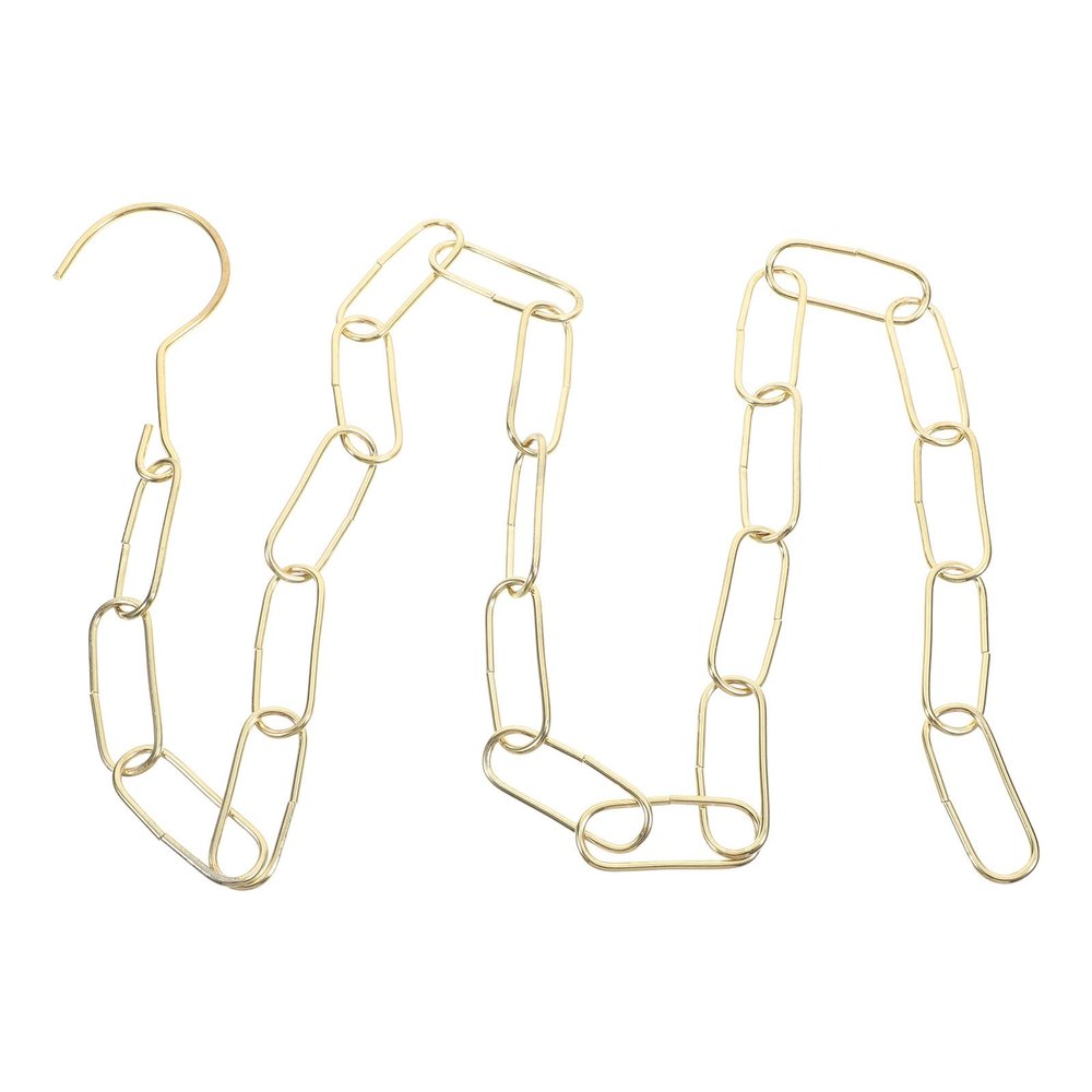 VILLCASE Heavy-Duty Iron Hanging Chain with Hooks for Garment Racks, Gold