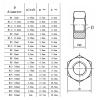 304 Stainless Steel Hex Nuts, M3–M16, 90 Pieces (M16 × 1.5) view 3