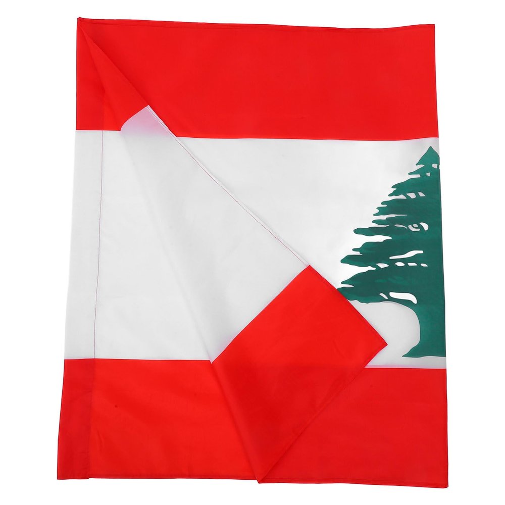 Ciieeo Lebanon Flag, Polyester, with Pole Sleeve, Lightweight and Portable Garden Flag for Outdoor Use