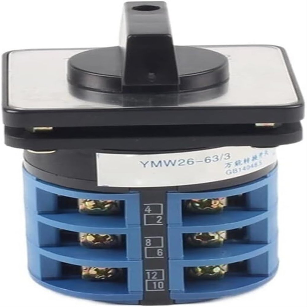 BCJMKDX 3-Position Universal Switch YMW26-63/2, 690 V, 63 A, 2-Pole, 8 Terminals