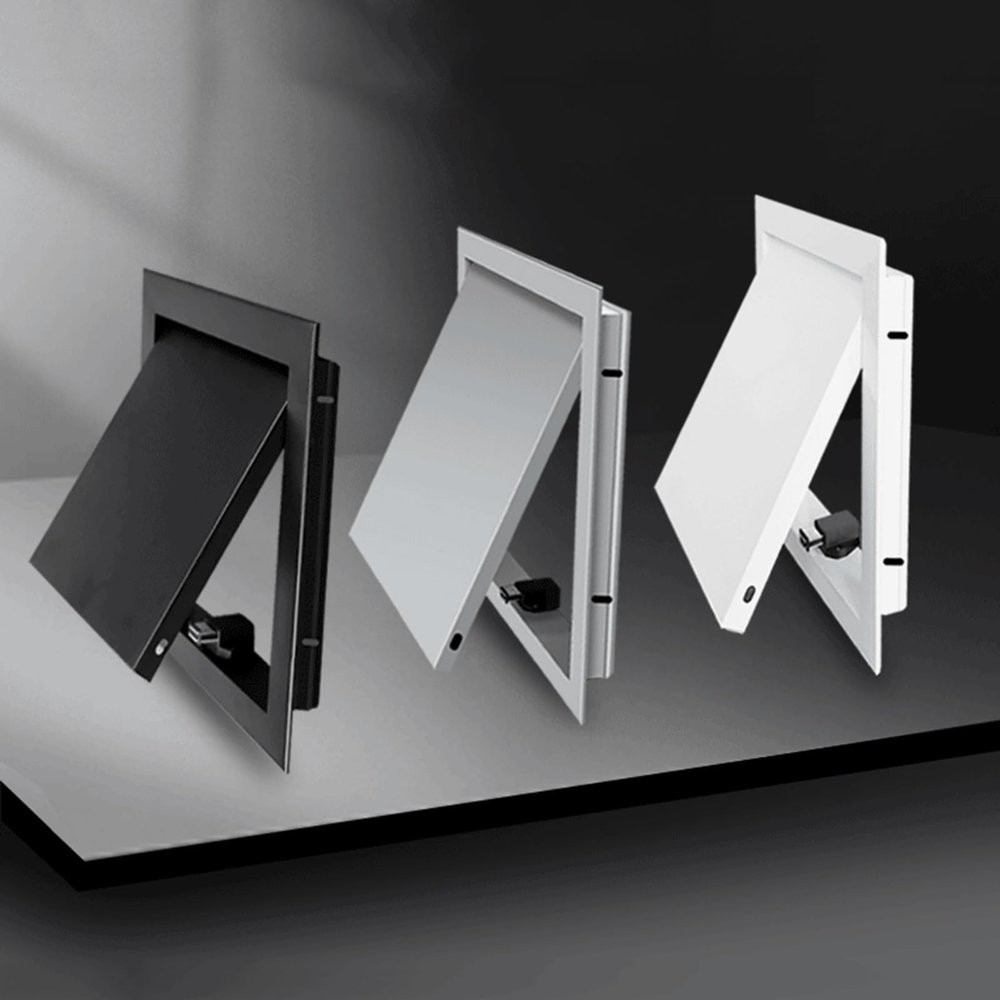 Aluminum Inspection Hatch with Push-Release, Gray, 40 x 80 cm