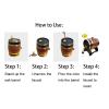 3L Vintage Striped Wooden Barrel Dispenser with Stand & Tap view 4