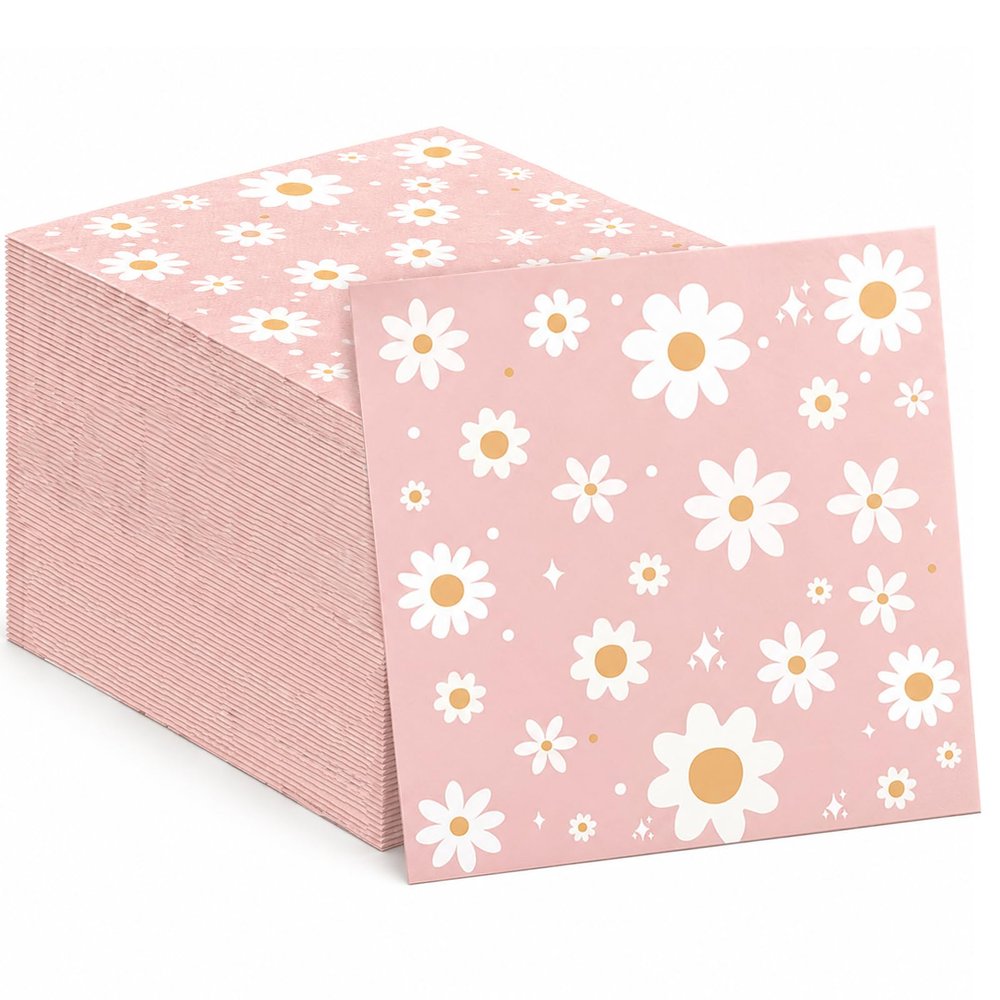 24 Daisy Napkins, 33x33 cm
