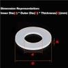 Silicone Washer, Flat Screw Gasket, White, High-Temperature, 14 x 36 x 3 mm view 2