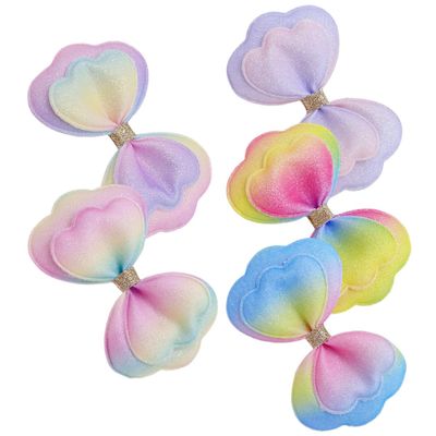CVUTOVO DIY Multicolor Fabric Bow Decorations - 5 Pieces