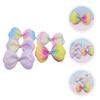 CVUTOVO DIY Multicolor Fabric Bow Decorations - 5 Pieces view 4