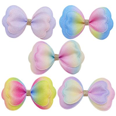 HOODANCOS 5-Pack Double-Layer Fabric Hair Bows