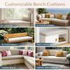 Bench Cushion with Non-Slip Bottom, Removable Washable Cover, 110 x 45 x 5 cm, No. 08 view 2