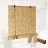 LXODOVZD Natural Bamboo Roller Shade for Outdoor view 1